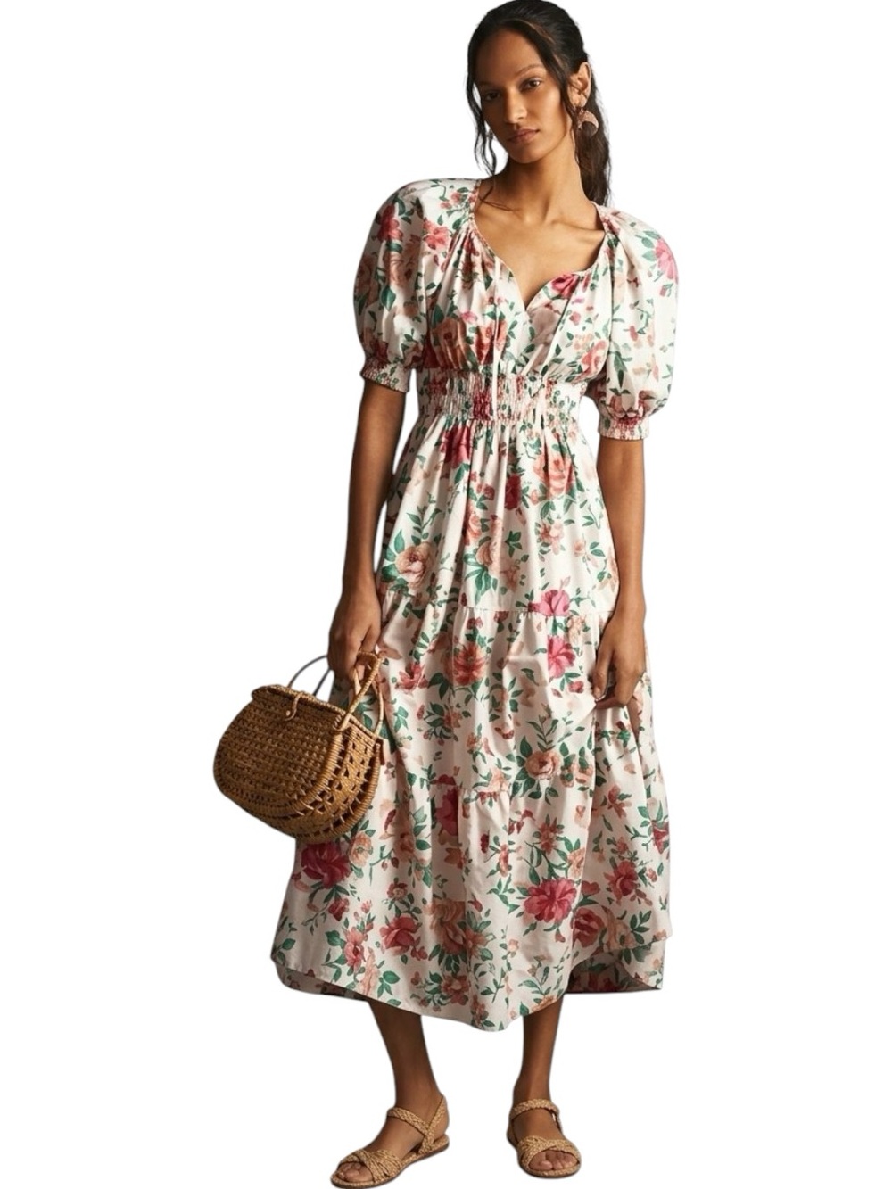 Anthropologie Somerset Puff Sleeve Dress XSP